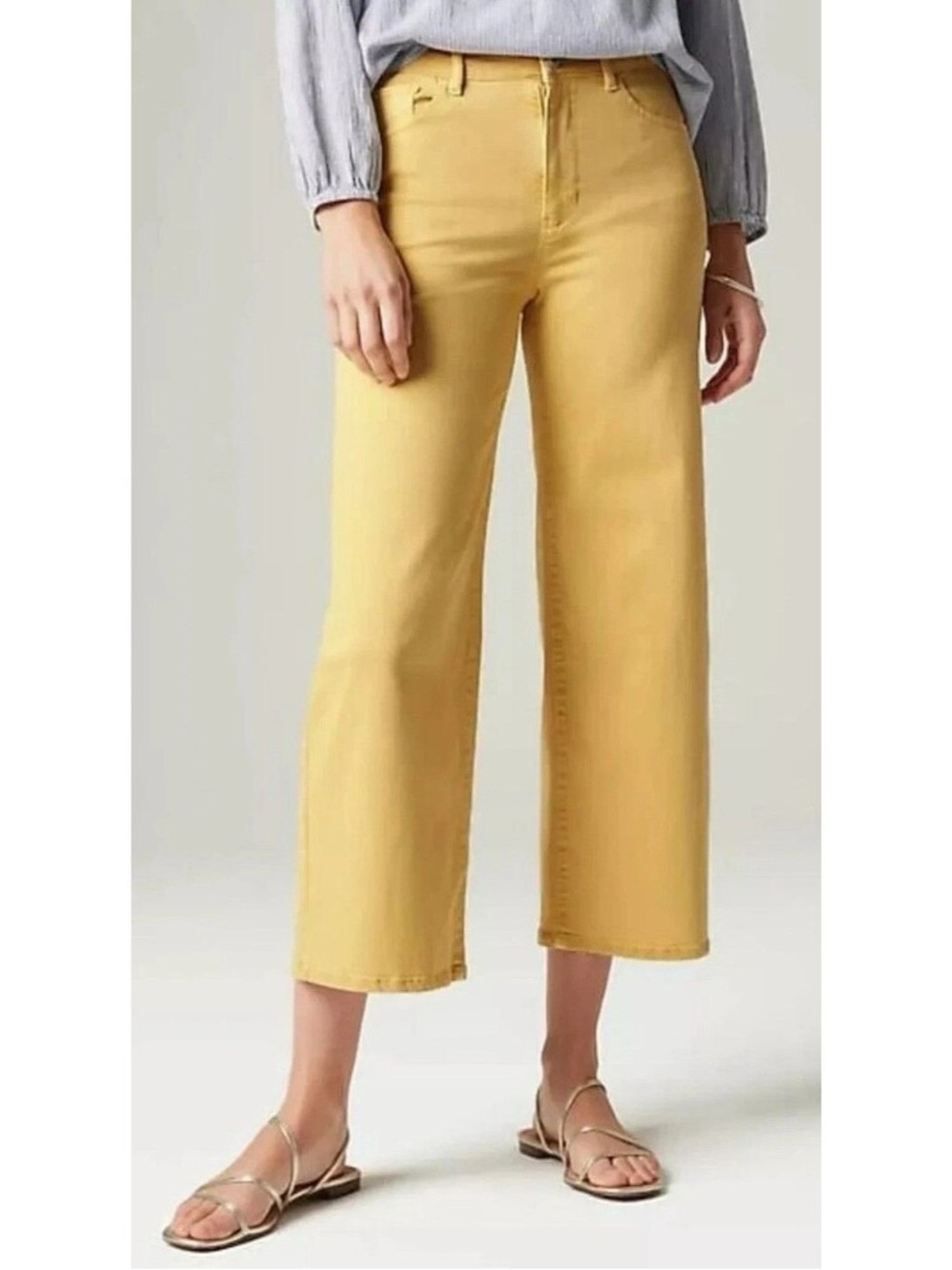 J. Jill Denim High Rise Full Leg Wide Crop Size 16T